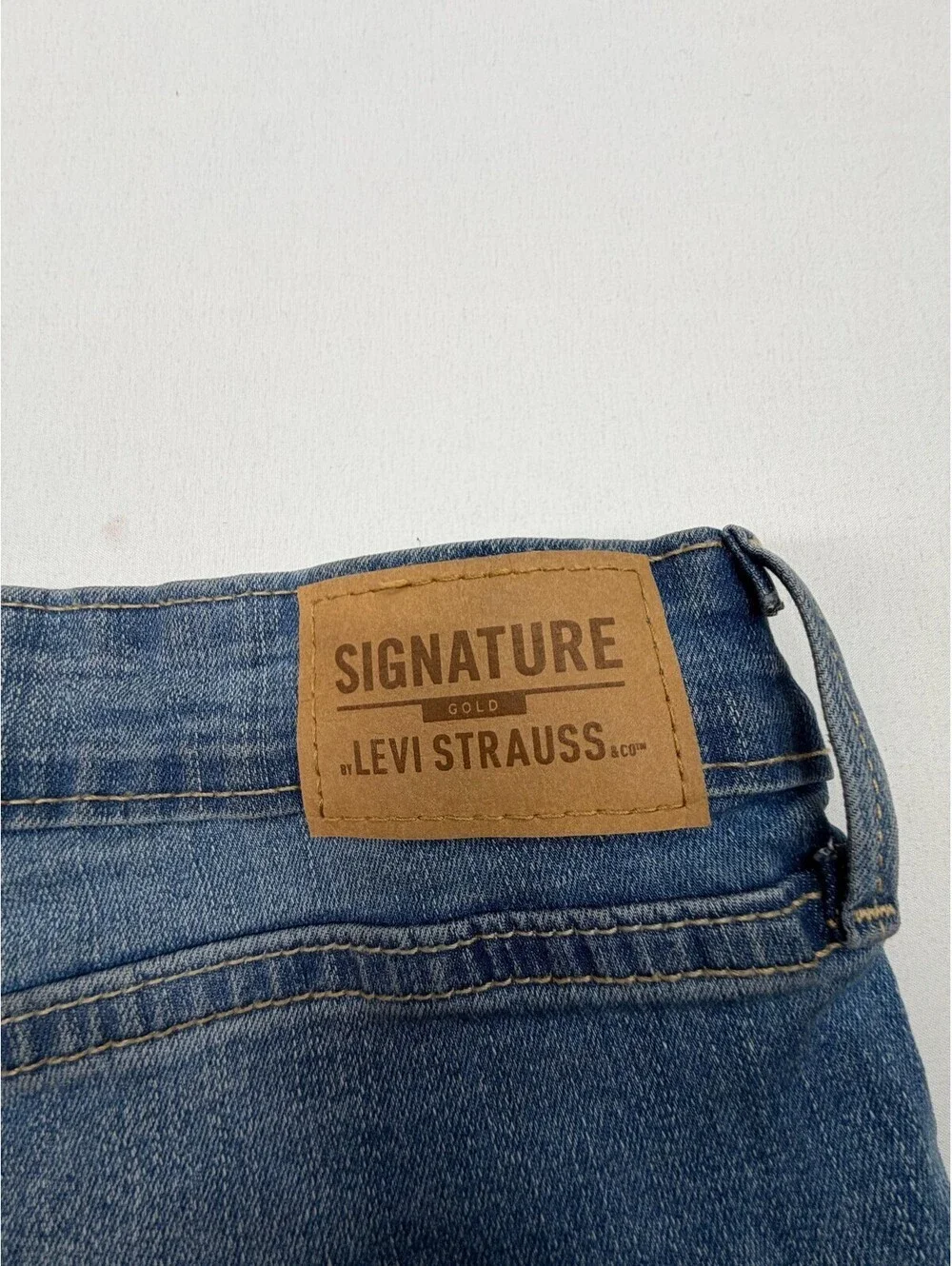 Levi Strauss Signature Men's Jeans Skinny High Rise Solid Denim W33 L30 Blue